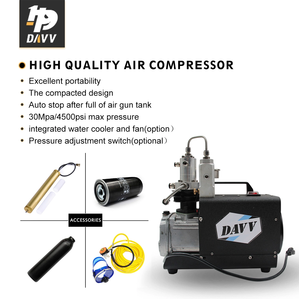 DMC 1.5KW 110V/220V 4500psi high pressure compressor for PCP air compressor paintball