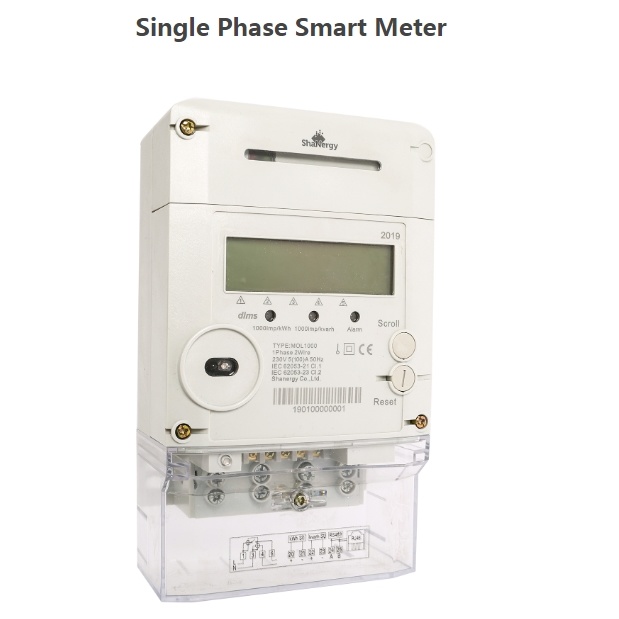 Smart Energy Meter Mol1000 Single Phase Smart Meter Watt Hour Meter