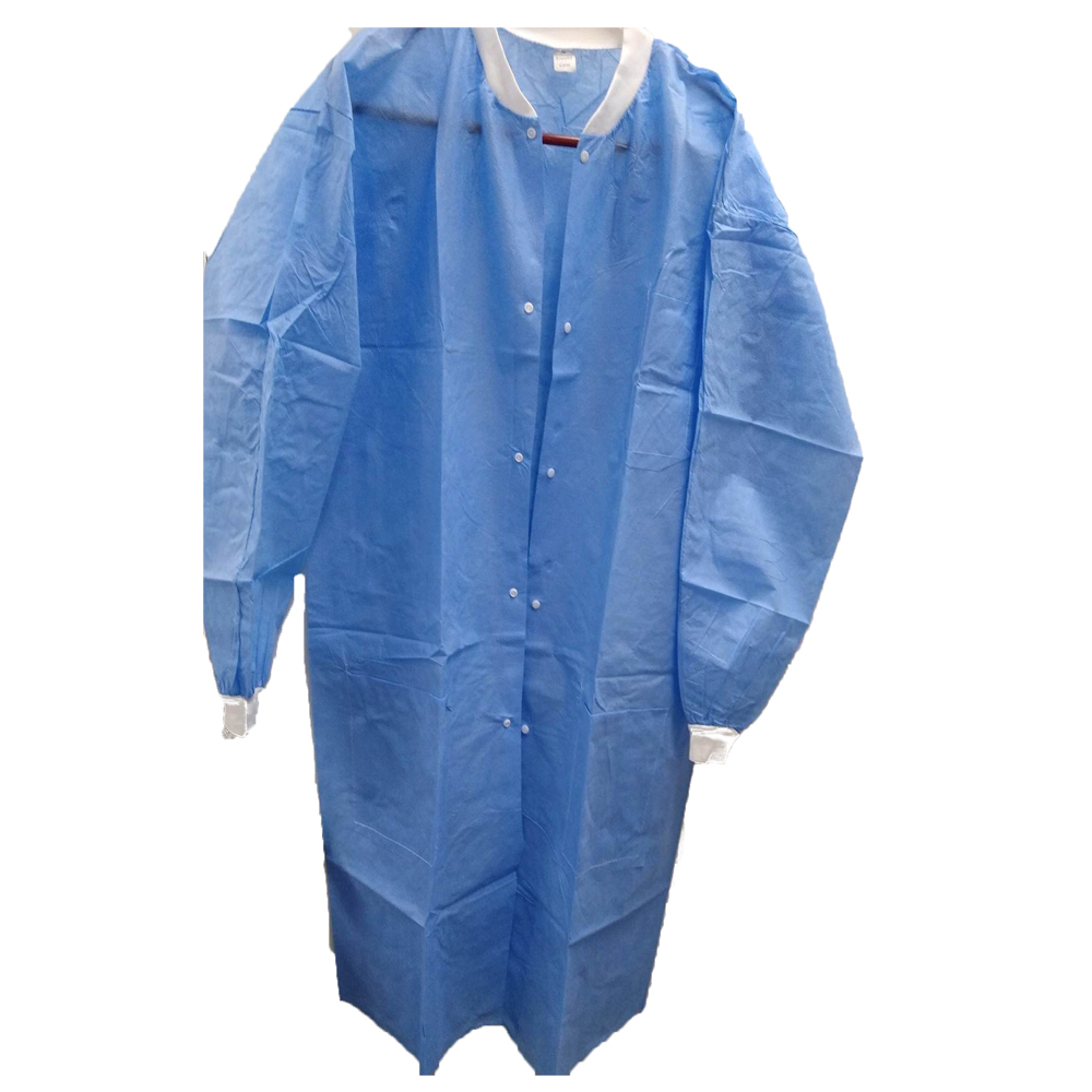 Waterproof Disposable Nonwoven Lab Coat for Doctor One Time Use Lab Coats