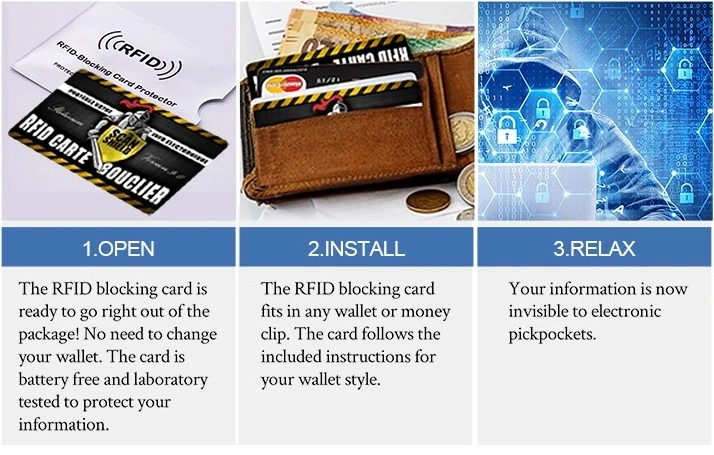 Anti Card RFID Card Factory Free Sample Anti Skim Card RFID Blocking Credit Card