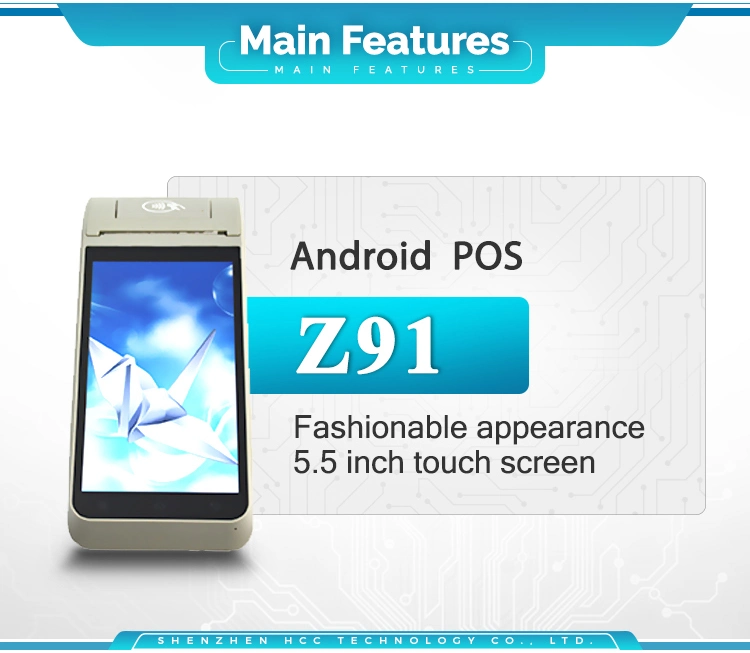 4G Touch Screen Smart Handheld NFC Electronic Billing Payment Android POS Machine with Printer