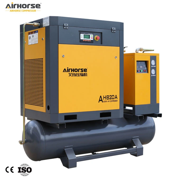 Low Noise Energy Saving Twin Screw Air Compressor with Tank, Dryer and Filter (300L-500L 8bar 27CFM-81CFM)