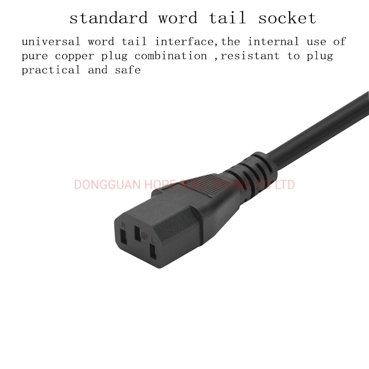 OEM UL Certification 3pin Power Cord Dghope AC Power Cable Computer Power Cord