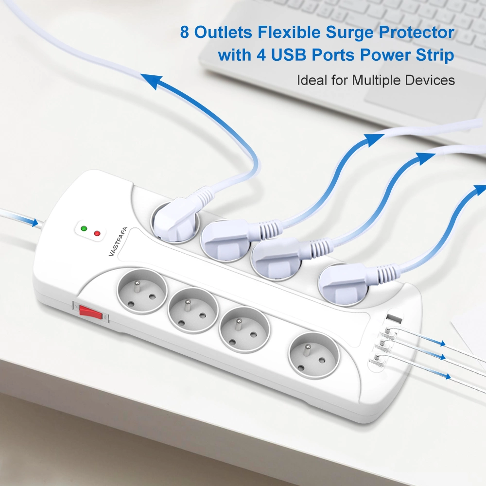 Extension Cord Overloaded Protection Switch Socket Travel Adapter Surge Protector Power Strip