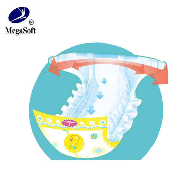 Disposable Soft Factory Good Quality Baby Diapers with Elastic Waistband