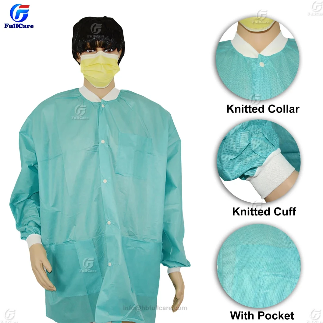 Polypropylene Lab Coat, Protective Lab Coat, Nonwoven Lab Coat, Disposable Lab Coat, PP Lab Coat, SMS Lab Coat, Doctor Lab Coat, Lab Coat