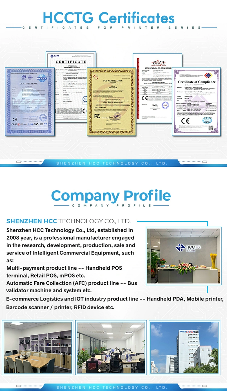 EMV PCI Android Based OS Biometric Fingerprint Payment POS Portable Cash Register (HCC-Z100)