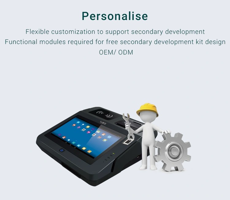 Android POS Electronic Payment Terminal with 58mm Thermal Printer and WiFi Bluetooth