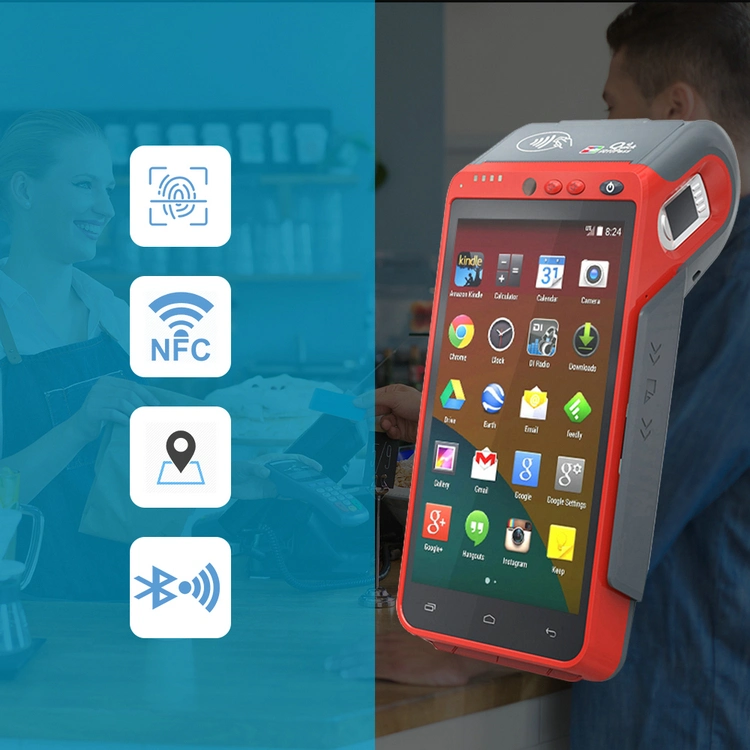 EMV PCI Android Based OS Biometric Fingerprint Payment POS Portable Cash Register (HCC-Z100)
