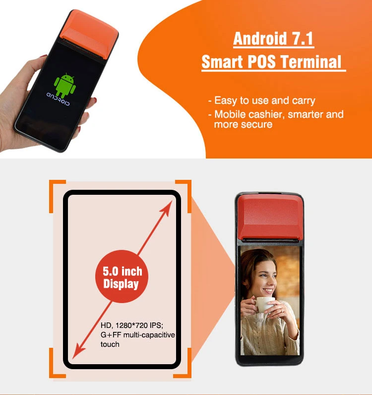Anti-Drop Cash Register Card Swipe Machine POS Machines with NFC Scanning Code Payment (R330)