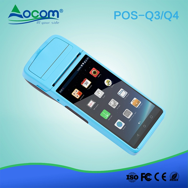 Lottery Android 6.0 OS Handheld Android POS with Printer