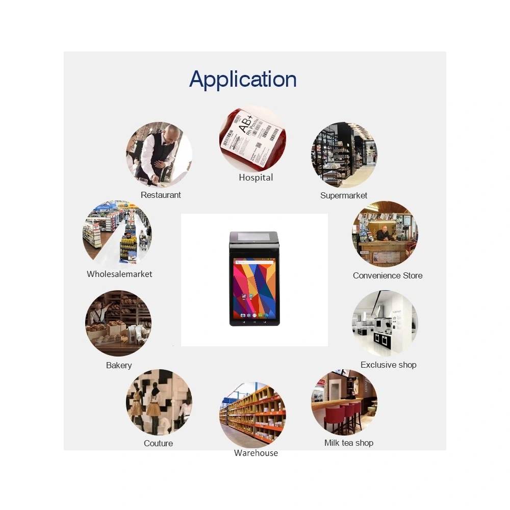 Rugged Mobile Data Collector Barcode Scanner Touch Screen Android All in One POS Terminal PT7003