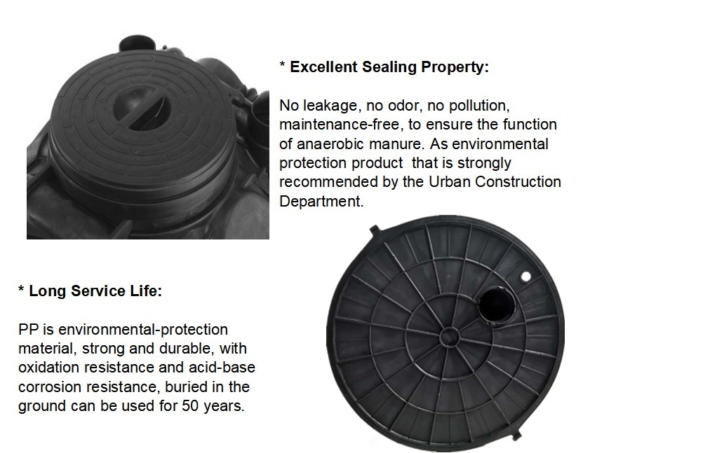 Underground Biodigester for Wastes Treatment Septic Tank Mini Sewage Biogas Digester