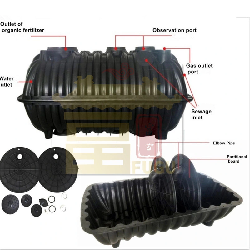 PVC PE Plastic Septic Bio Digester Tank Biotank for Sewage Water Treatment and Industrial Usage