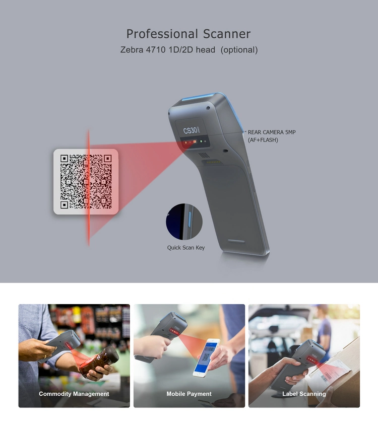 Portable GPS RFID WiFi Scanner EDC POS Biometric Smart Payment Terminal Z300