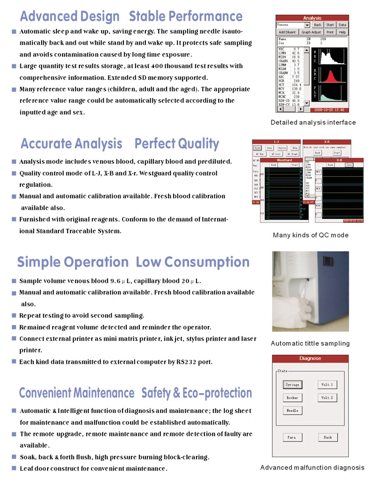 My-B001b Clinical Auto Hematology Analyzer, 3-Diff Blood Hematology Analyzer Price