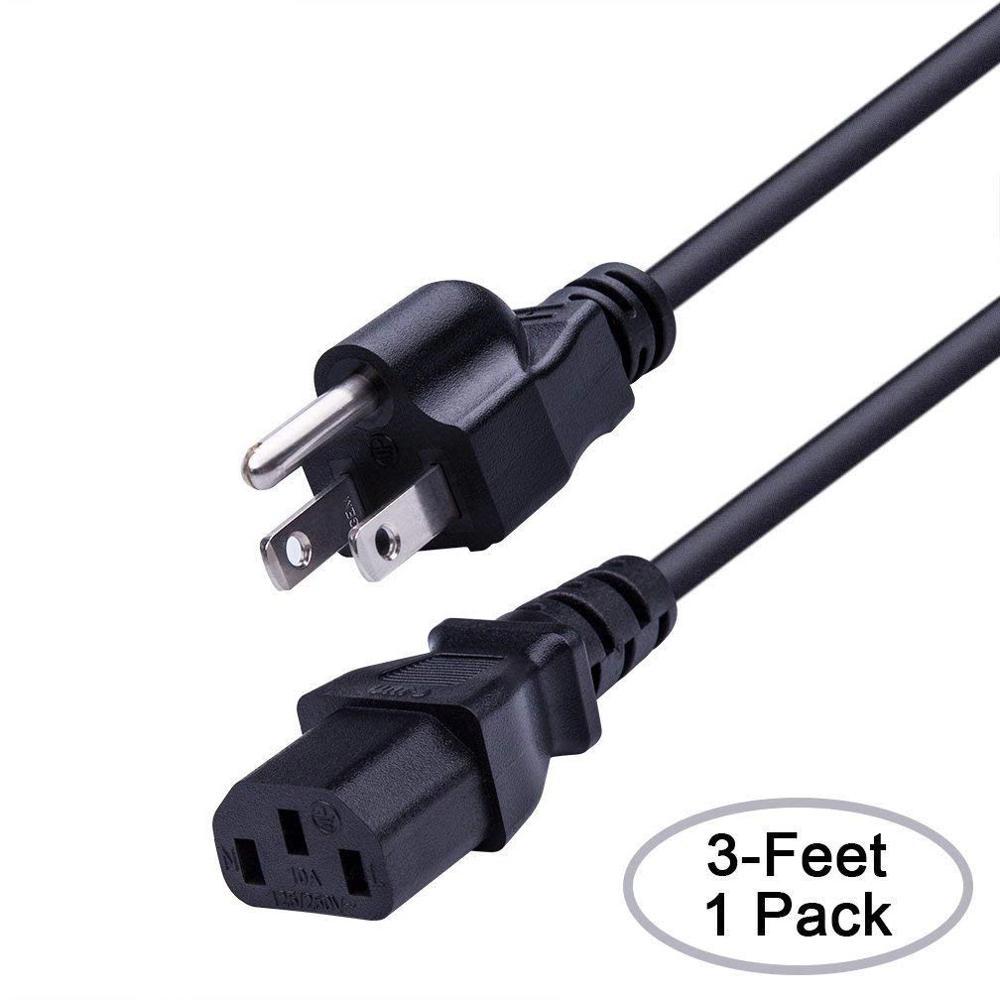 3 Pin USA Power Cord NEMA 5-15P Standard Extension Power Cable for Home Appliance