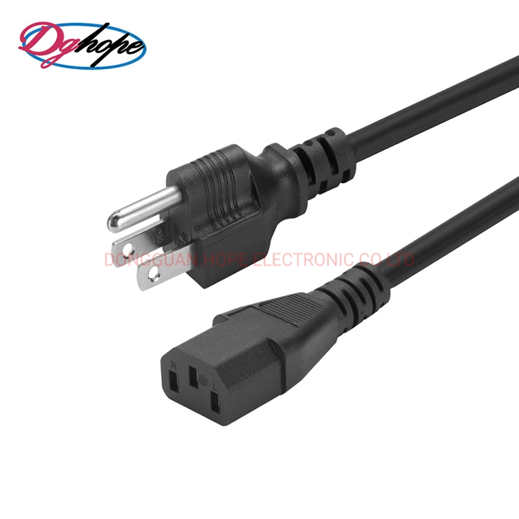 OEM UL Certification 3pin Power Cord Dghope AC Power Cable Computer Power Cord