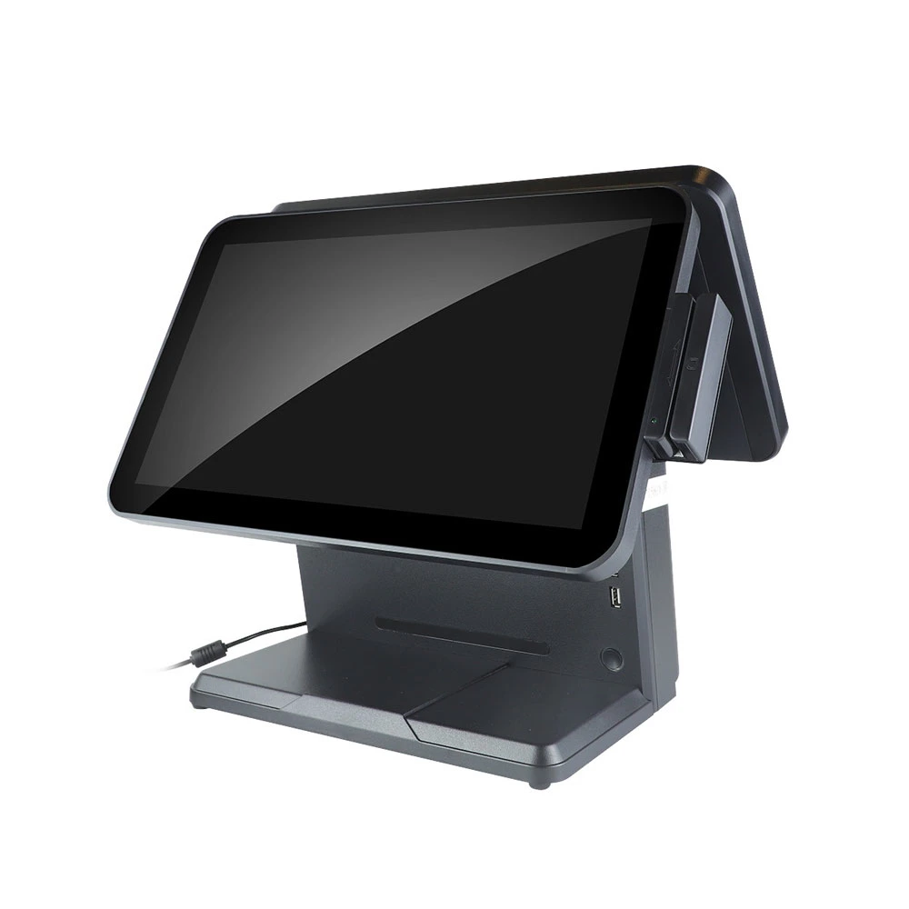 New Dual-Screen 15.6-Inch Cash Register POS Machine with Bank Card Machine