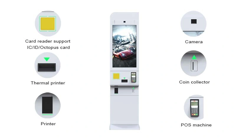 32 Inch Touch Screen POS Terminal Self-Service Ordering Kiosk W/NFC & Thermal Printer Options