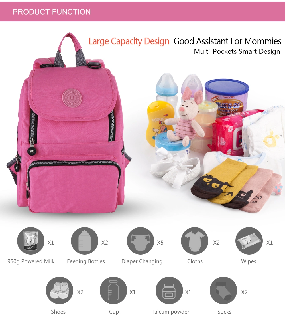 Wholesale Diaper Bag Multi-Function Waterproof Travel Backpack Nappy Bags for Baby Care, Large Capacity, Stylish and Durable