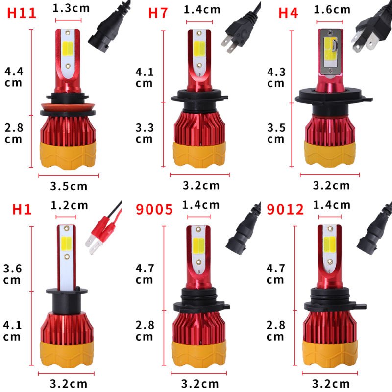 Popular Product Headlamp H1h3h7h11LED Headlights 9005 9006 Best LED Headlight