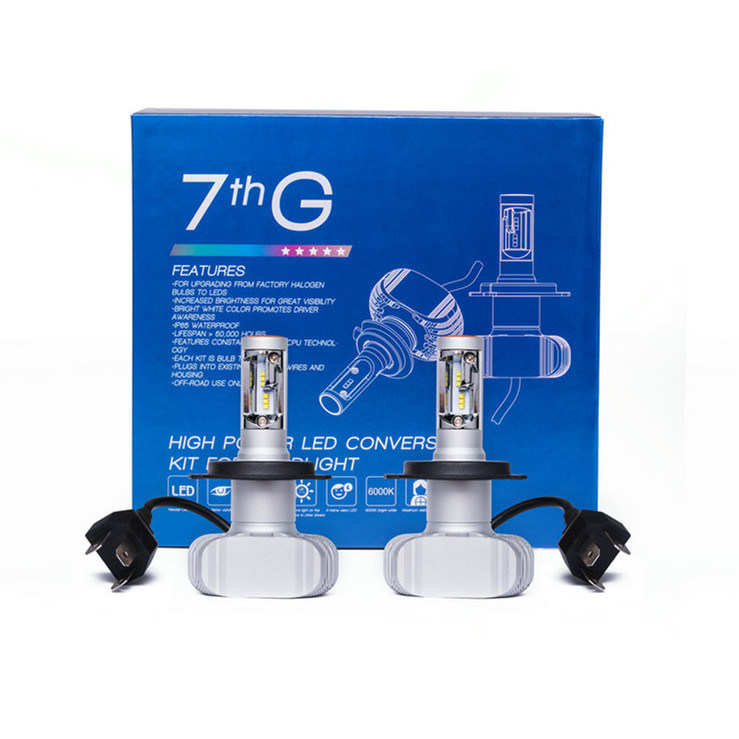 Super Bright G7 LED Headlight 8000lm 60W 600K 6500K Auto LED Headlight H4