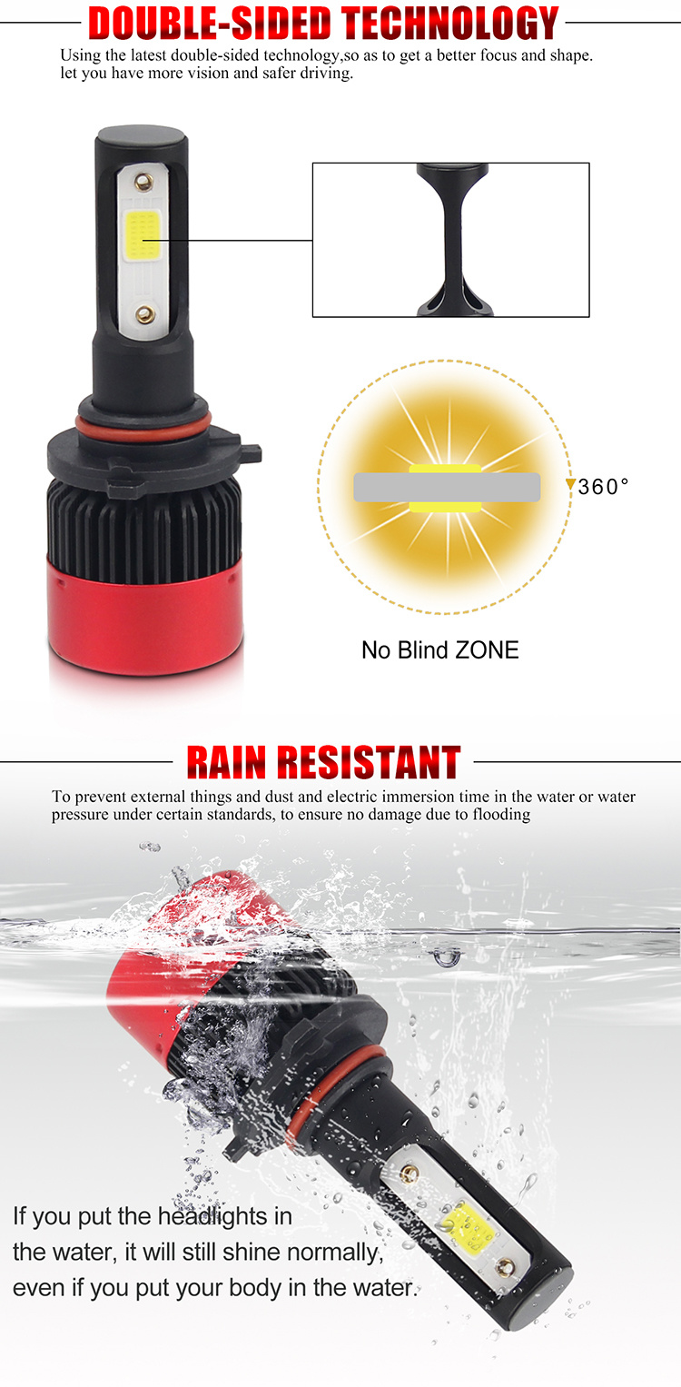 2019 New Best Bright Auto LED Car Lights Mini S2 COB 8000lm 9005 9006 H7 H11 H4 LED Headlights