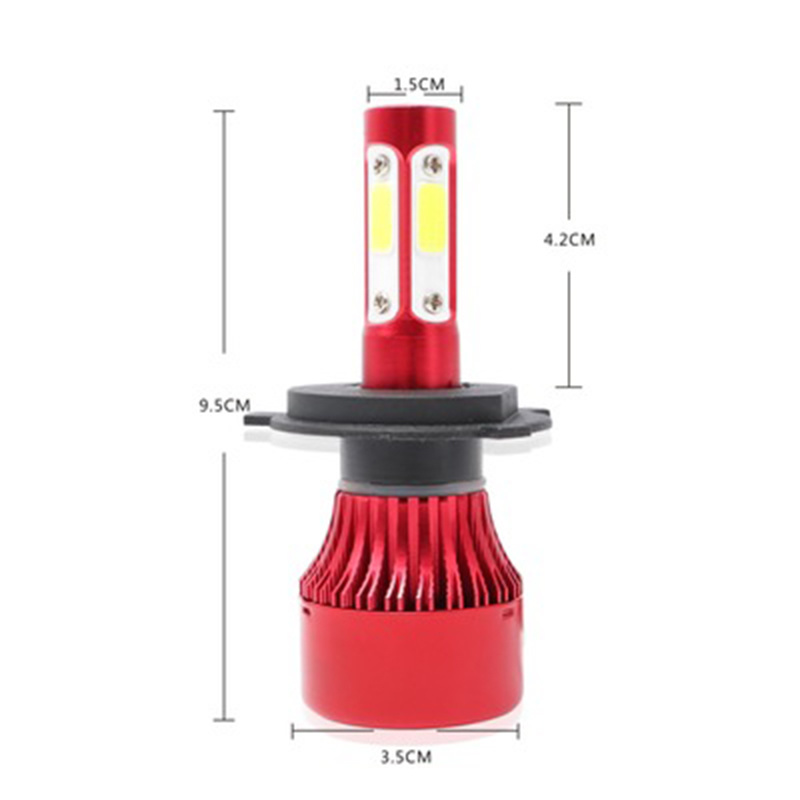 X7 H1 H3 H4 880 881 9005 9006 LED Headlight Bulb with Red Color