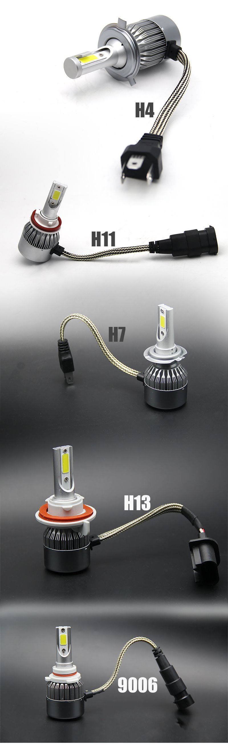 Super Blaze 2 Years Warranty 12V 9006 9007 H4 H11 Auto Headlight Bulb LED