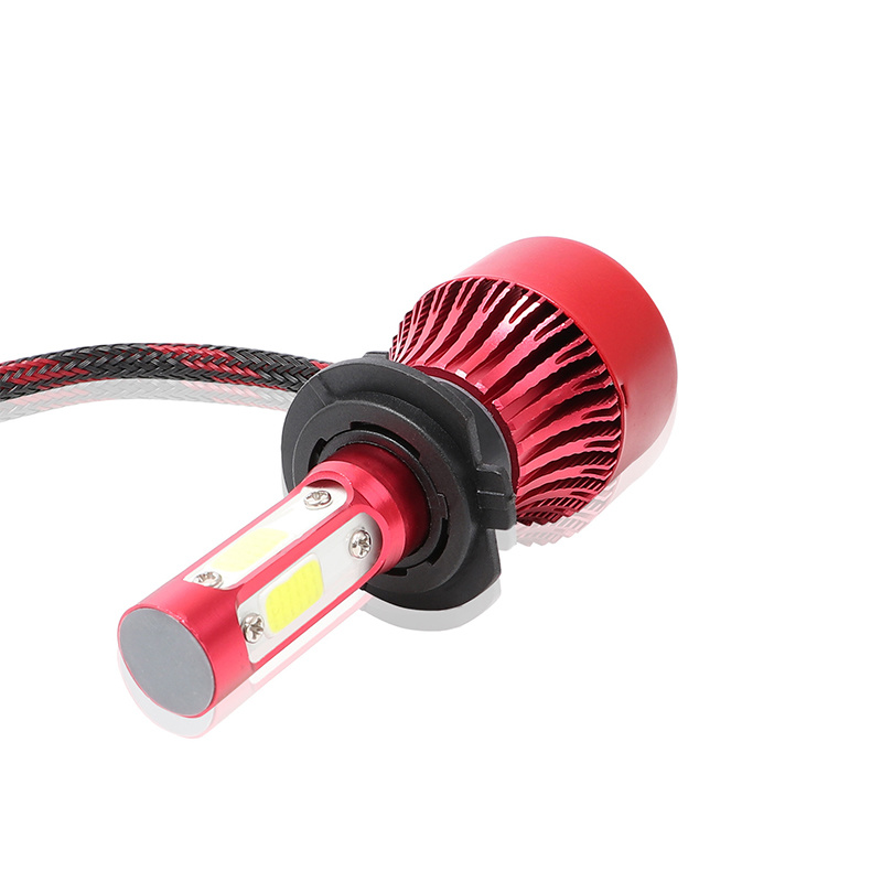 X7 H1 H3 H4 880 881 9005 9006 LED Headlight Bulb with Red Color