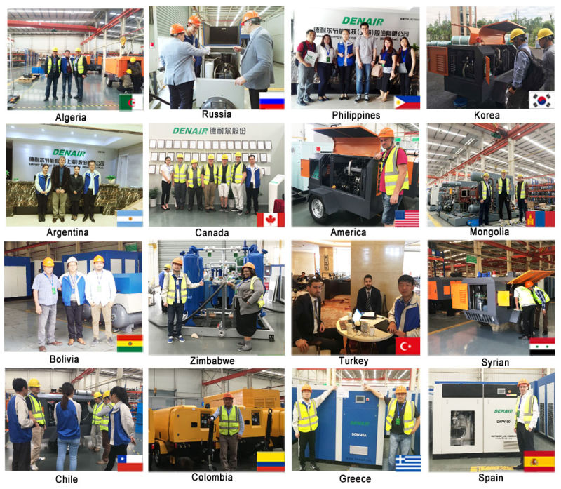 3-10 Bar Direct Driven Stationary Oil Free Screw Air Compressor Equipment