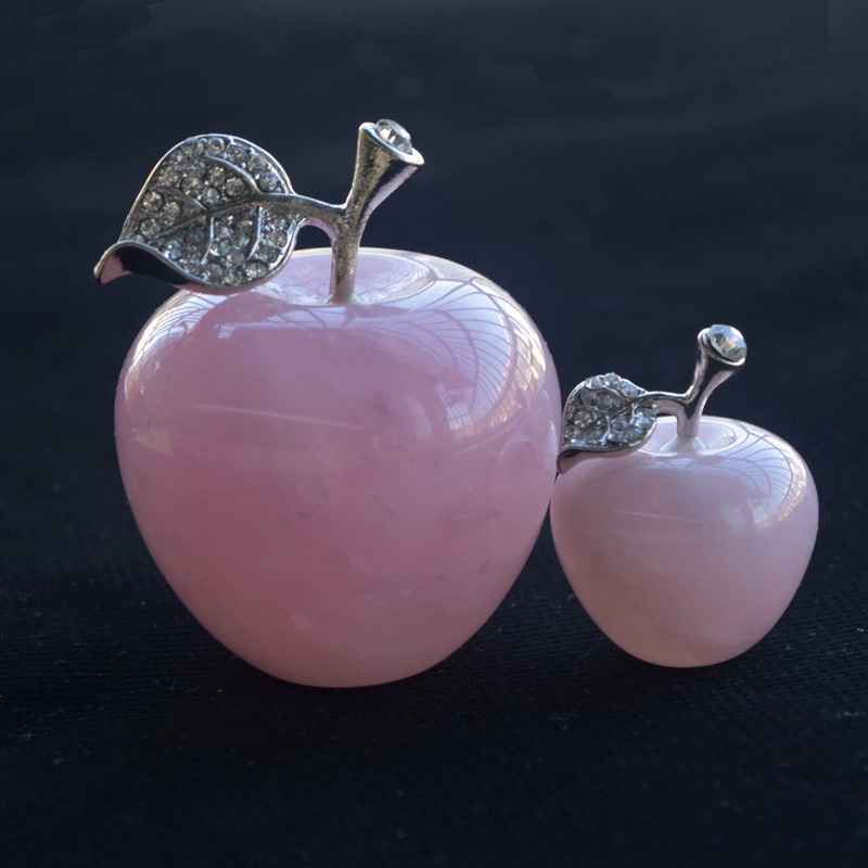 Semi-Precious Natural Stone Apple Decorations Jade Christmas Apple Decorations Christmas Gift