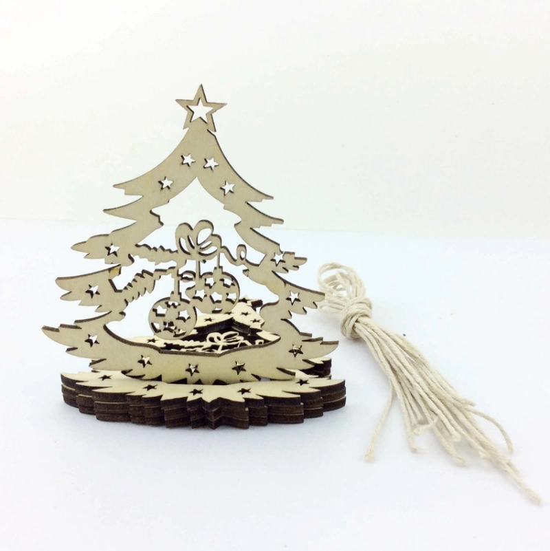 Wood Christmas Decoration Ornament Hanging Christmas Tree Ornaments