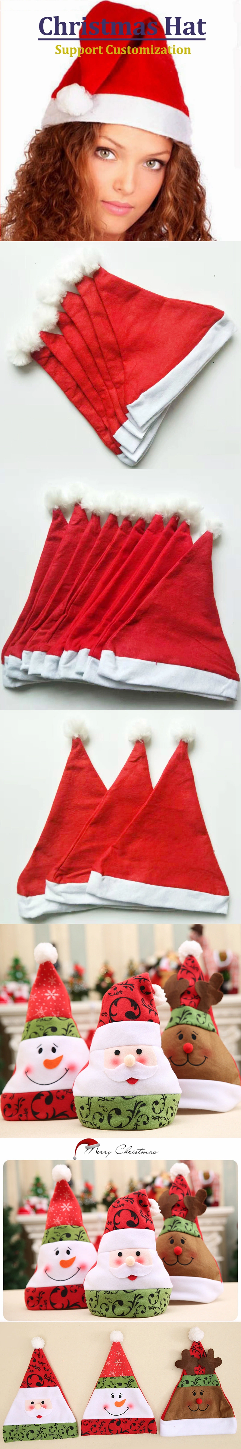 Custom Wholesale Adult Baby Christmas Hat LED Knitting Color Christmas Hat