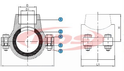 Ductile Cast Iron Saddle Clamp for Steel Pipe