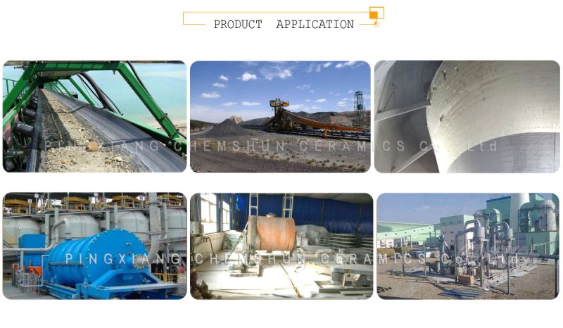 High Wear Resistance Alpha Alumina Sheet Tile Liner for Reclaimer Chutes