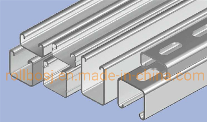 C Strut Framing Channel & Cable Tray Shaped Steel Strut Channel Metal Roll Forming Machine
