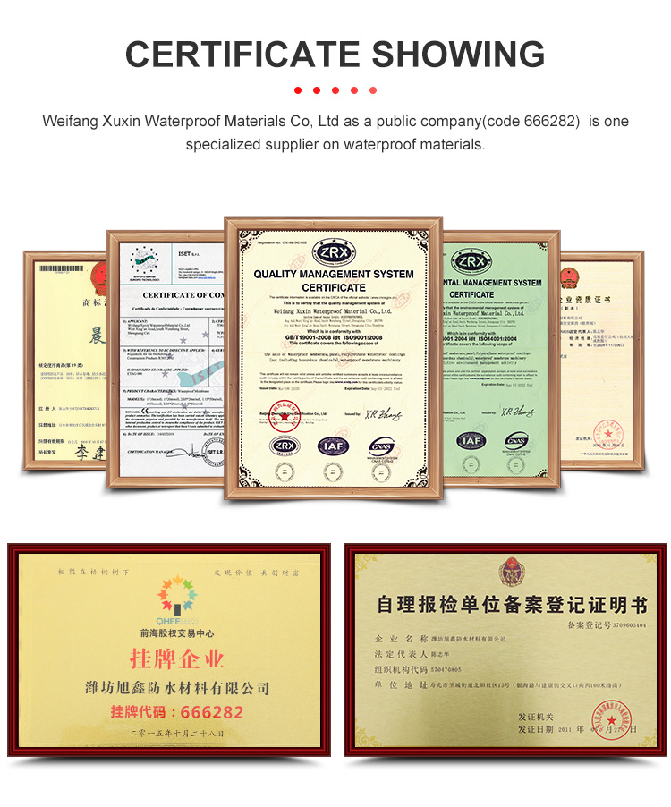 Breathable Waterproof Membrane Waterproof Membrane for Bathroom
