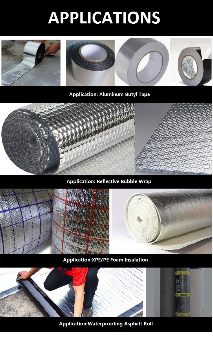 25pet/50al/25pet Vapour Barrier Aluminum Mylar Foil