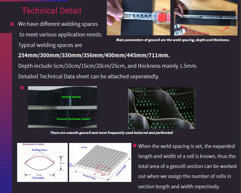 Geocell Retaining Walls Geocell Made in China