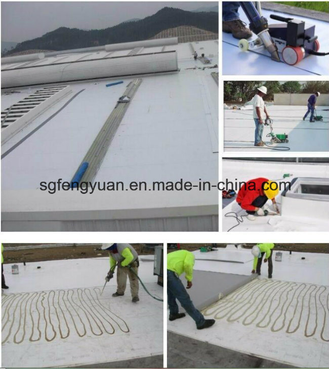 1.2mm 1.5mm PVC Waterproof Membrane for Roofs, Pools, Basement