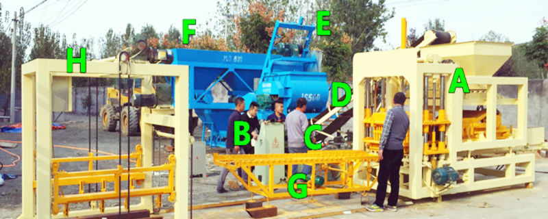 Qt4-15 Concrete Terrazzo Tile Paver Brick Machine Fuda Block Machine