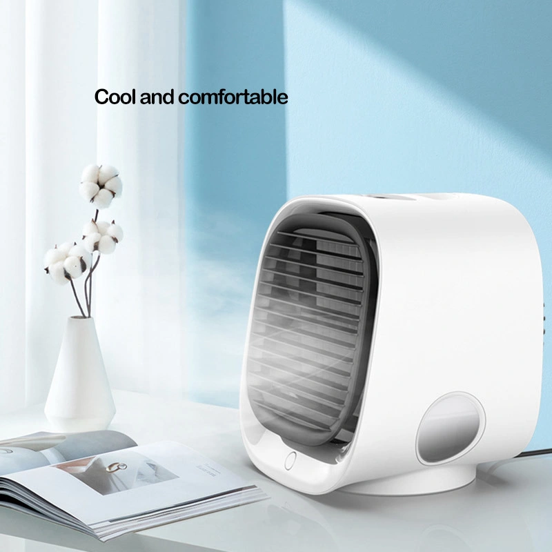 Hot Air Conditioner Fan Portable Air Cooler Small Desktop Fan Changeable Angle Adjustable Air Circulator Cooler Mini Air Conditioner Fan (FAN-18)