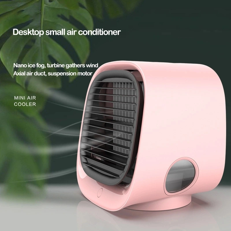 Hot Air Conditioner Fan Portable Air Cooler Small Desktop Fan Changeable Angle Adjustable Air Circulator Cooler Mini Air Conditioner Fan (FAN-18)