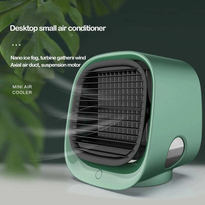 Hot Air Conditioner Fan Portable Air Cooler Small Desktop Fan Changeable Angle Adjustable Air Circulator Cooler Mini Air Conditioner Fan (FAN-18)