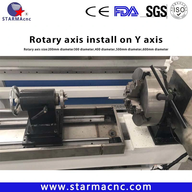 4th Rotary Axis Furniture Woodworking Wood Carving Machine 1325 CNC Router for Sale