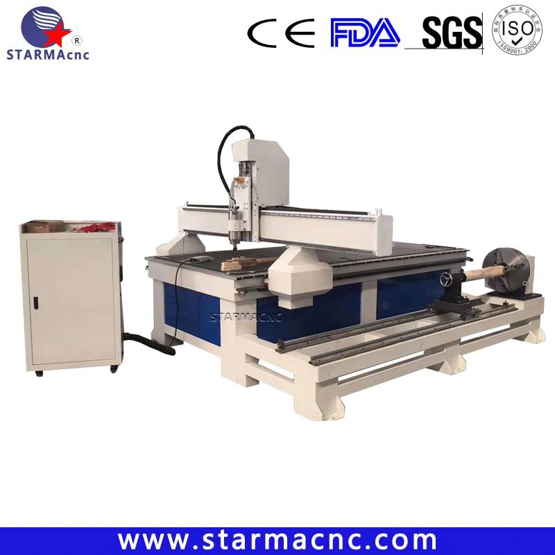 4th Rotary Axis Furniture Woodworking Wood Carving Machine 1325 CNC Router for Sale