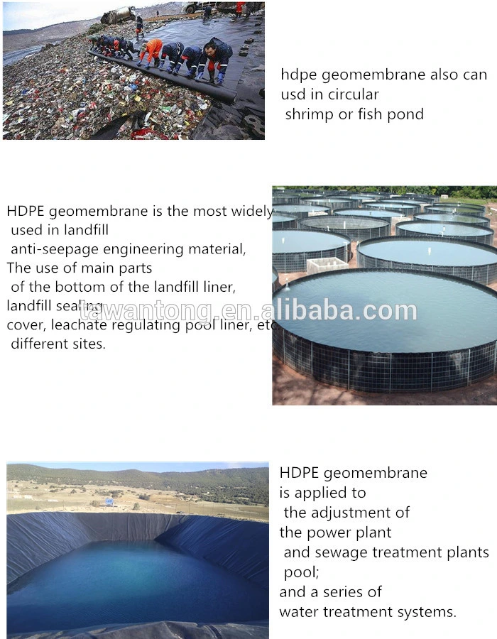 40 Mil Pond Liner HDPE Geomembrane Fish Farm Liner