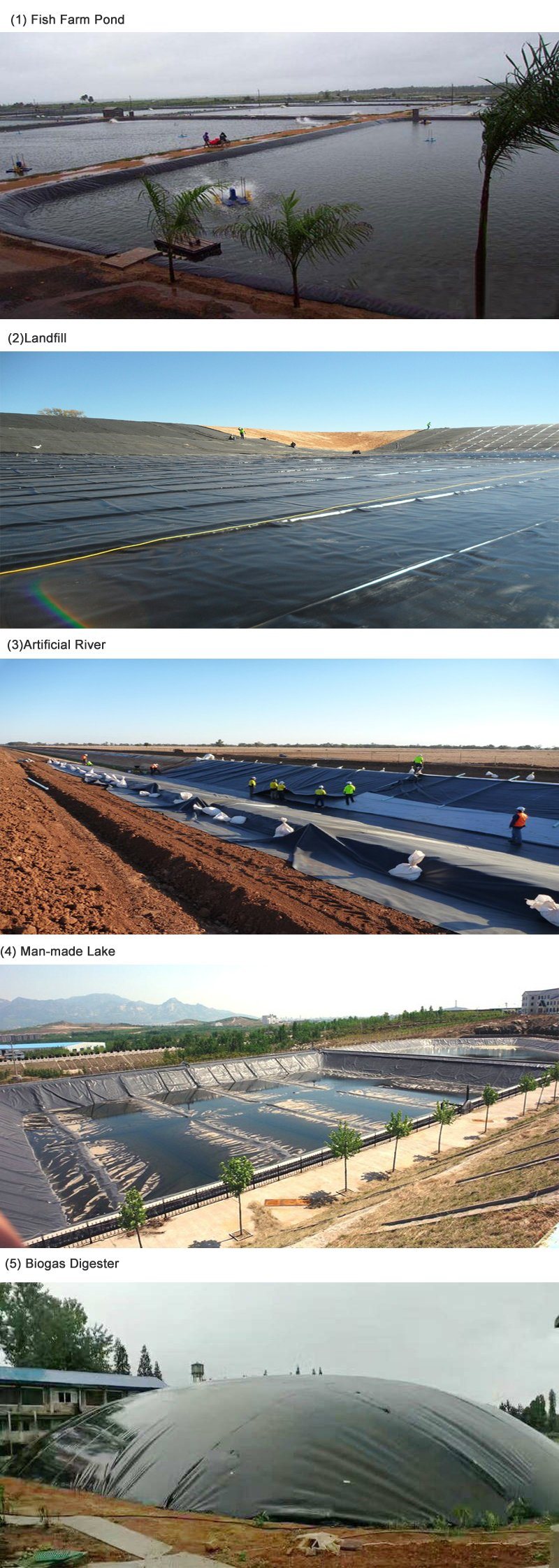 Black HDPE Geomembrane Pool Liner Price Factory China